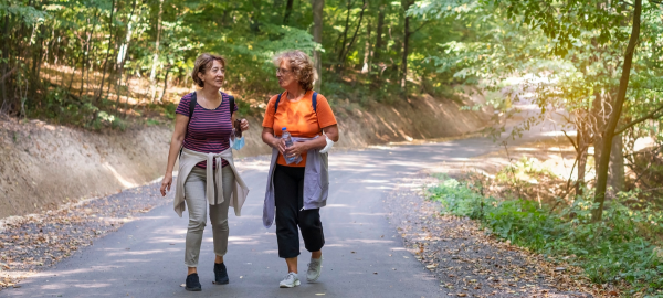 people walking in nature